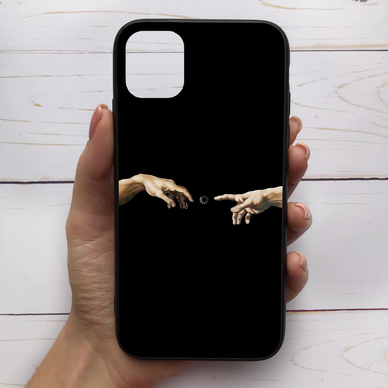 ̂ Чехол-накладка силиконовый для Apple iPhone 11 с рисунком принтом Руки Адама на черном M-286502, Разные цвета
̂ Чехол-накладка силиконовый для Apple iPhone 11 с рисунком принтом Руки Адама на черном M-286502, Разные цвета