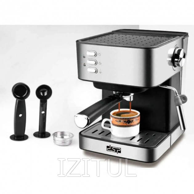Кофемашина полуавтоматическая 850W с капучинатором DSP Espresso Coffee Maker KA3028
Кофемашина полуавтоматическая 850W с капучинатором DSP Espresso Coffee Maker KA3028