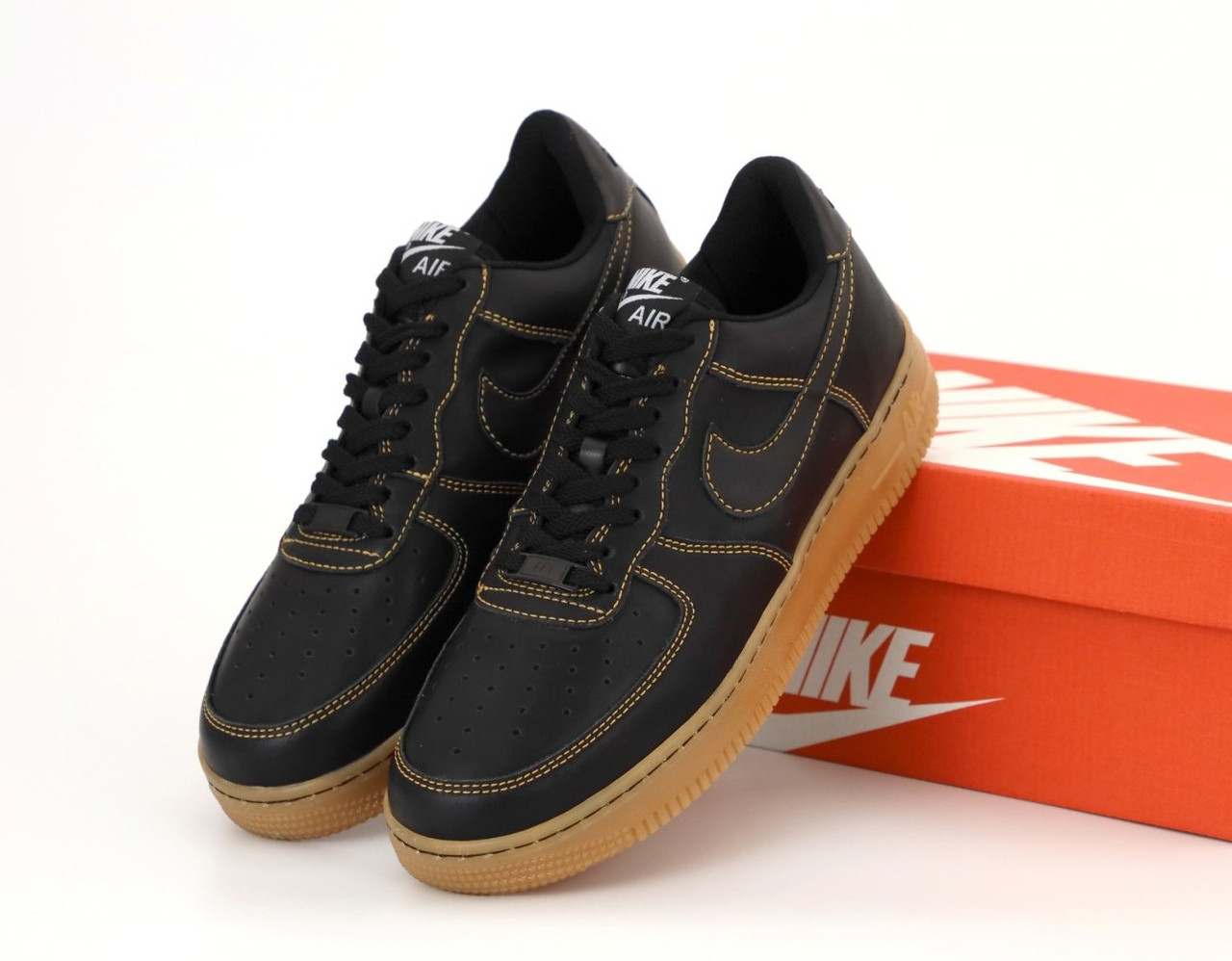 Кроссовки черные с рыжей подошвой мужские летние весенние Nike Air Force Найк Аир Форс 42, Черный
Кроссовки черные с рыжей подошвой мужские летние весенние Nike Air Force Найк Аир Форс 42, Черный