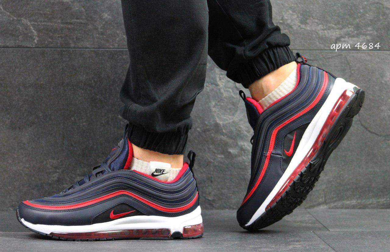 Кроссовки Nike air max 97 темно синие с красным всесезонные найк удобные для спорта, Синий с красным
Кроссовки Nike air max 97 темно синие с красным всесезонные найк удобные для спорта, Синий с красным