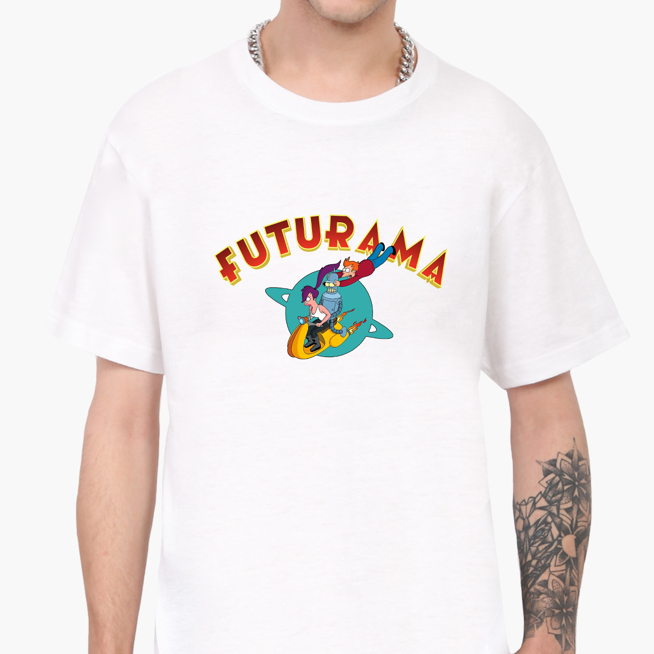 Футболка мужская Бендер Филип Дж. Фрай и Лила Футурама (Bender, Philip J. Fry and Leela Futurama) Белый M
Футболка мужская Бендер Филип Дж. Фрай и Лила Футурама (Bender, Philip J. Fry and Leela Futurama) Белый M