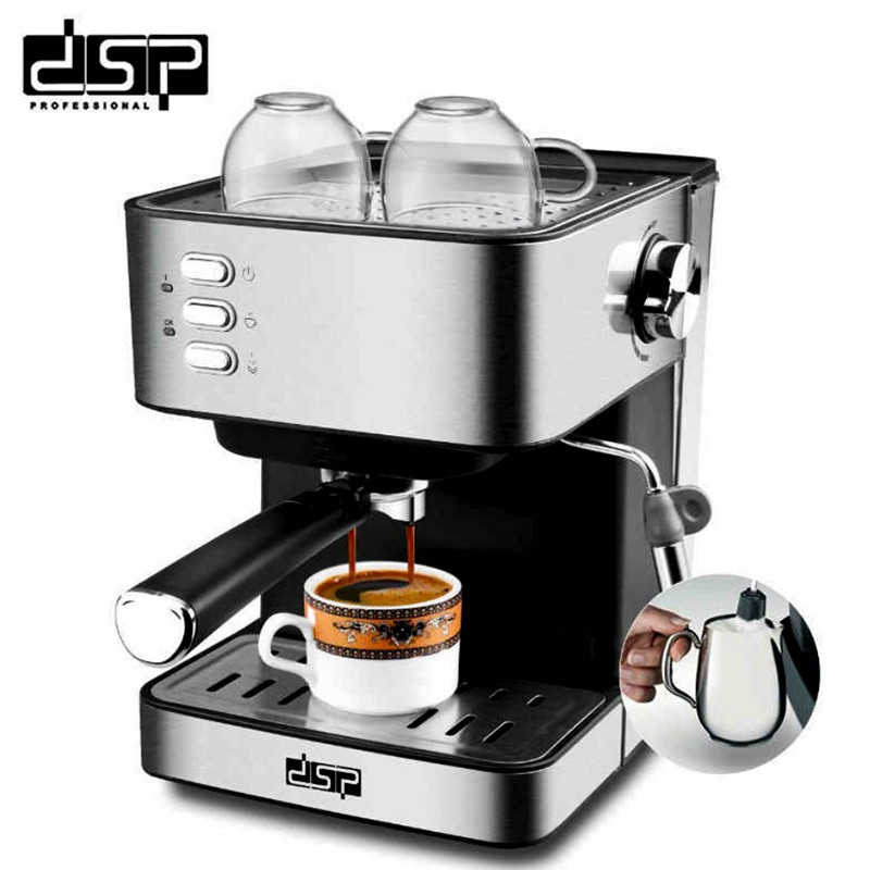 Электрическая кофеварка рожковая, кофемашина DSP Espresso Coffee Maker KA3028 с капучинатором, полуавтомат
Электрическая кофеварка рожковая, кофемашина DSP Espresso Coffee Maker KA3028 с капучинатором, полуавтомат