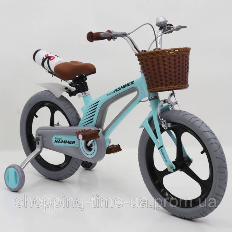 Детский двухколесный велосипед 16 дюймов Hammer Brilliant-CANDY HMR-890 (Magnesium Wheels) бирюзово-серый
Детский двухколесный велосипед 16 дюймов Hammer Brilliant-CANDY HMR-890 (Magnesium Wheels) бирюзово-серый