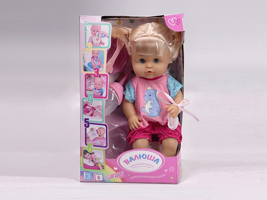 Кукла функц "Валюша" R320007D1 (T14105) (24шт|2) пьет-пис,горшок,бутылочка,тарелочка,в кор.
Кукла функц "Валюша" R320007D1 (T14105) (24шт|2) пьет-пис,горшок,бутылочка,тарелочка,в кор.