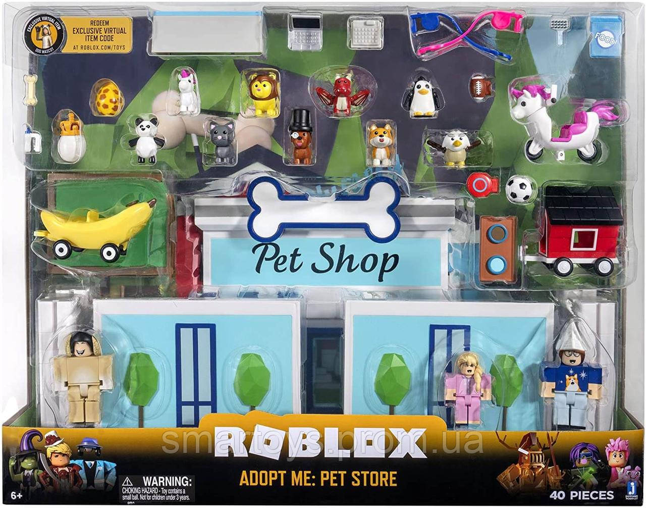 Ігрова колекційна фігурка Jazwares Roblox Deluxe Playset Adopt Me Pet Store W6 (ROG0177)
Ігрова колекційна фігурка Jazwares Roblox Deluxe Playset Adopt Me Pet Store W6 (ROG0177)