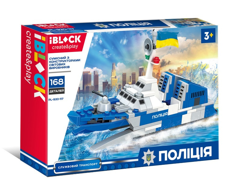 Конструктор IBLOCK PL-920-117 (60шт/2) ПОЛИЦИЯ, 168дет.,инстр. на укр. яз., в собран.кор 30*20*4,5
Конструктор IBLOCK PL-920-117 (60шт/2) ПОЛИЦИЯ, 168дет.,инстр. на укр. яз., в собран.кор 30*20*4,5