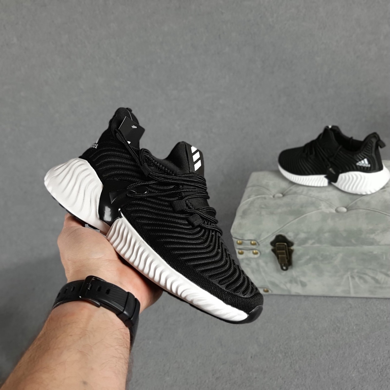 Кроссовки мужские Adidas Alphabounce Instinct черные, Адидас, текстильные, прошиты. Код OD-10441, Черный
Кроссовки мужские Adidas Alphabounce Instinct черные, Адидас, текстильные, прошиты. Код OD-10441, Черный