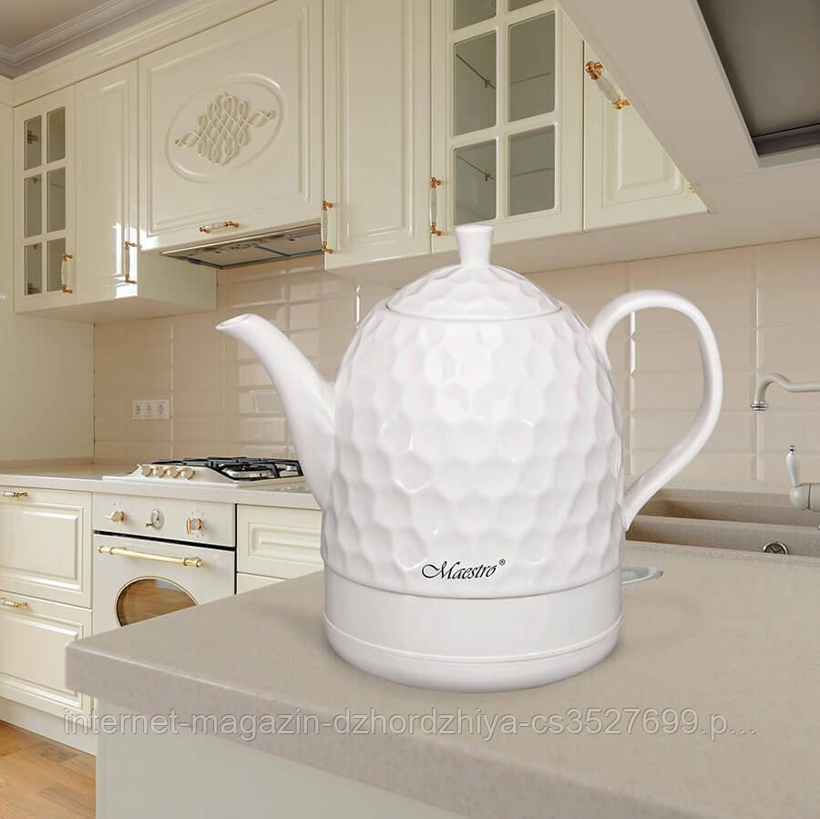 Керамический электрочайник Maestro MR-072 (1,2 л, 1200 Вт) / кухонный электрический чайник Маэстро, Маестро
Керамический электрочайник Maestro MR-072 (1,2 л, 1200 Вт) / кухонный электрический чайник Маэстро, Маестро