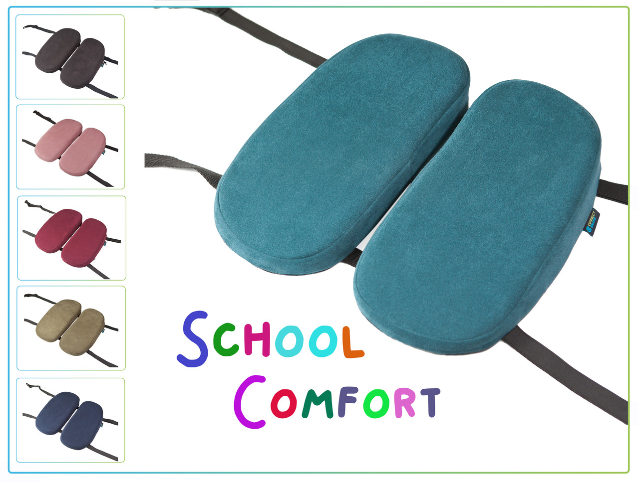 Детская ортопедическая подушка для сидения - School Comfort (для детей от 5 до 10 лет), Изумрудный
Детская ортопедическая подушка для сидения - School Comfort (для детей от 5 до 10 лет), Изумрудный