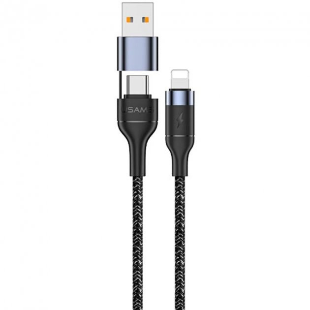 Кабель быстрой зарядки Lightning to USB/USB Type-C Usams US-SJ404 U31 1,2 метра Black/White
Кабель быстрой зарядки Lightning to USB/USB Type-C Usams US-SJ404 U31 1,2 метра Black/White