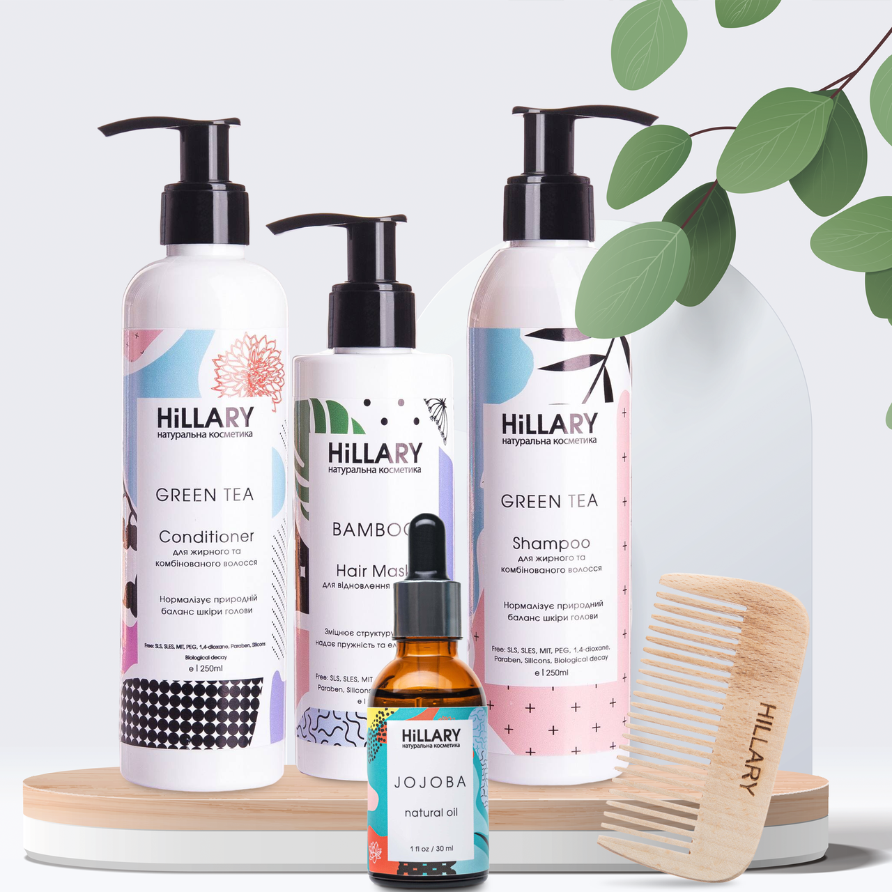Набір для догляду за жирним і комбінованим волоссям Hillary Green Tea Healthy Hair & Jojoba
Набір для догляду за жирним і комбінованим волоссям Hillary Green Tea Healthy Hair & Jojoba