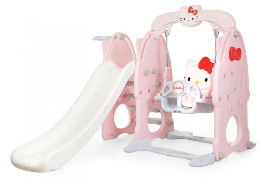 Горка-качели HK5018-2A Hello Kitty с баскетбольным кольцом, розово-серая, р. 159 x 182 x 123 см
Горка-качели HK5018-2A Hello Kitty с баскетбольным кольцом, розово-серая, р. 159 x 182 x 123 см