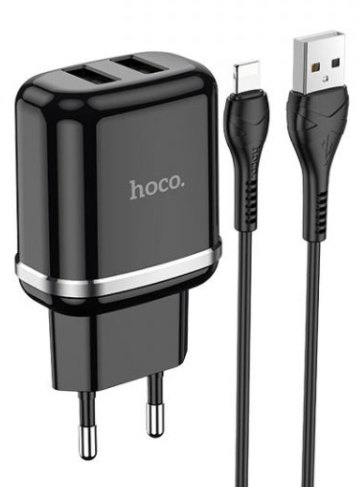 Сетевое зарядное устройство для телефона + кабель Lightning Apple HOCO N4 |2USB, 2.4A| Черный
Сетевое зарядное устройство для телефона + кабель Lightning Apple HOCO N4 |2USB, 2.4A| Черный