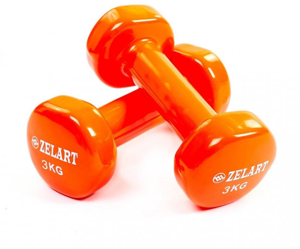 Гантели для фитнеса с виниловым покрытием Zelart Beauty TA-5225-3 (2x3кг), оранжевый
Гантели для фитнеса с виниловым покрытием Zelart Beauty TA-5225-3 (2x3кг), оранжевый
