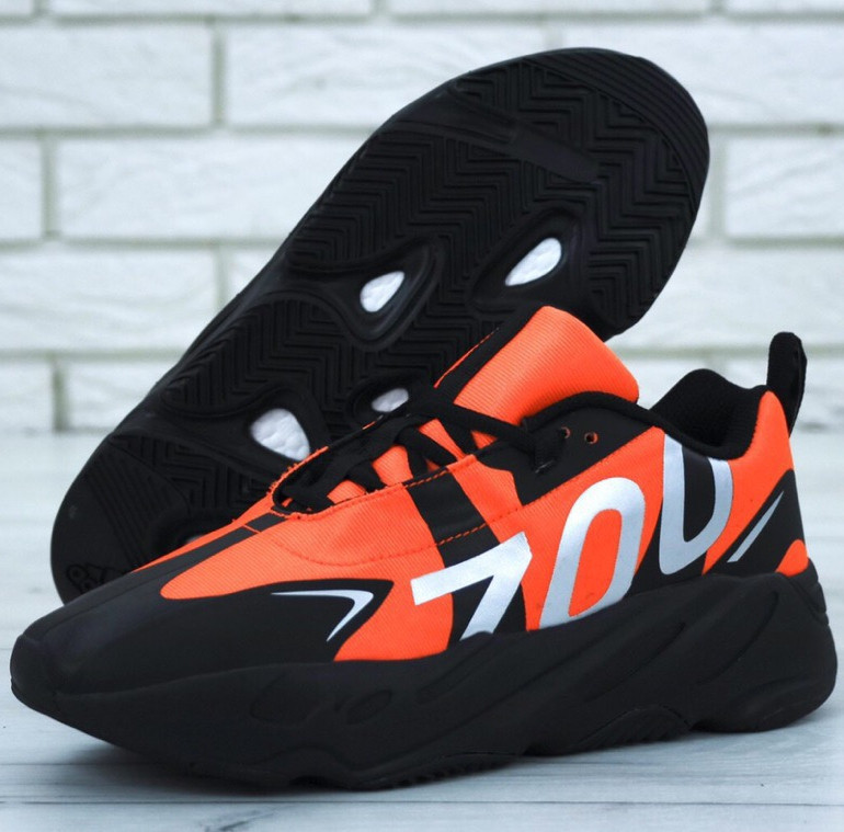 

Мужские кроссовки в стиле Adidas Yeezy wave 700 VX, оранжевый, черный, Вьетнам 42, Разные цвета