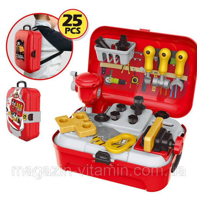Детский рюкзак - набор инструментов для игры Toy tool toy от 3х лет, 25 предметов, пластик, набор игрушечных
Детский рюкзак - набор инструментов для игры Toy tool toy от 3х лет, 25 предметов, пластик, набор игрушечных