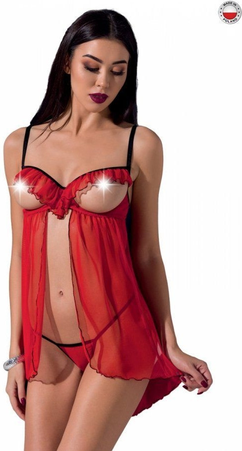 Прозрачный пеньюар с открытой грудью CHERRY CHEMISE red L/XL - Passion Exclusive, трусики
Прозрачный пеньюар с открытой грудью CHERRY CHEMISE red L/XL - Passion Exclusive, трусики