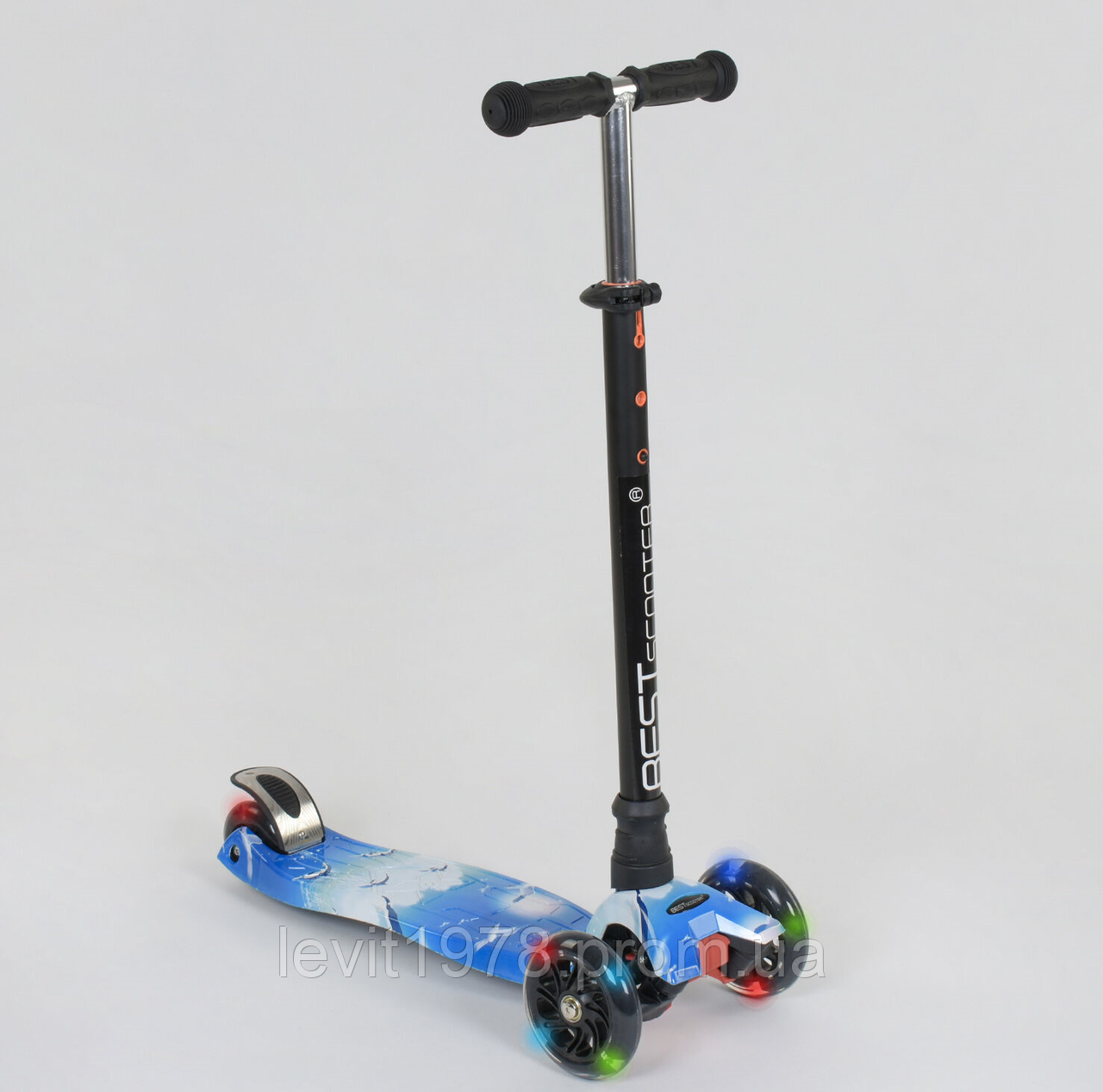 Самокат А 24658 / 779-1307 MAXI "Best Scooter" (1) пластмасовий, 4 колеса PU, СВІТЛО, трубка керма алюмінієва,
Самокат А 24658 / 779-1307 MAXI "Best Scooter" (1) пластмасовий, 4 колеса PU, СВІТЛО, трубка керма алюмінієва,