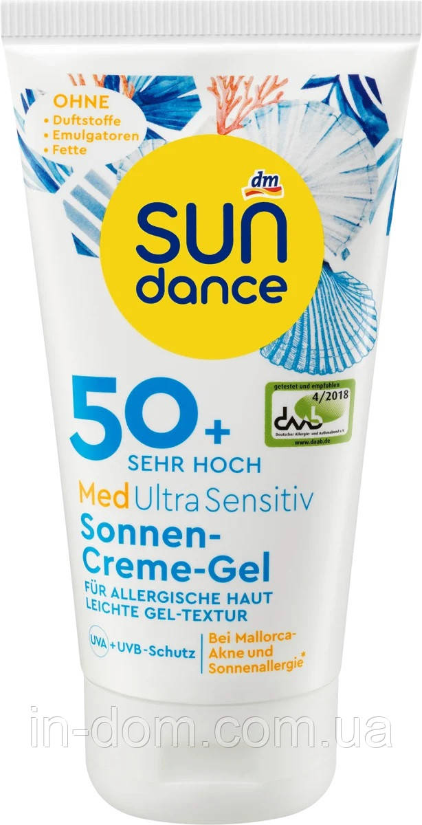 Sundance Med Ultra Sensitive Sonnencreme-Gel LSF 50+ Медицинский солнцезащитный крем-гель СПФ50+ 150 мл
Sundance Med Ultra Sensitive Sonnencreme-Gel LSF 50+ Медицинский солнцезащитный крем-гель СПФ50+ 150 мл