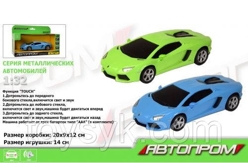 Машина метал-пластик 7604 (48шт/2) "АВТОПРОМ" 1:32 Lamborghini Aventador LP700-4,свет,звук,в кор.
Машина метал-пластик 7604 (48шт/2) "АВТОПРОМ" 1:32 Lamborghini Aventador LP700-4,свет,звук,в кор.