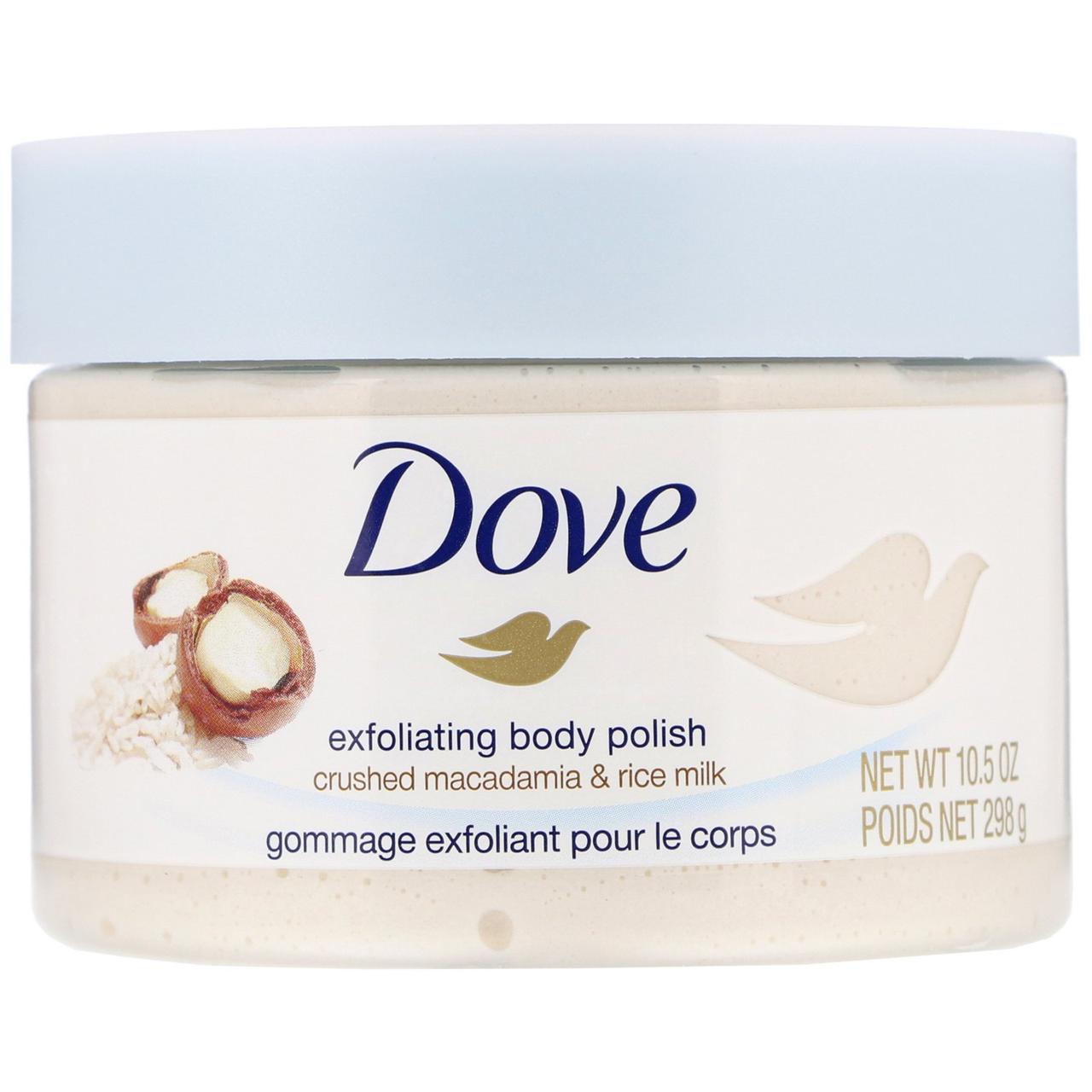 Dove, Эксфолиант для тела, аромат «Орех макадамия и рисовое молоко», 298 г, официальный сайт, DVE-00200
Dove, Эксфолиант для тела, аромат «Орех макадамия и рисовое молоко», 298 г, официальный сайт, DVE-00200