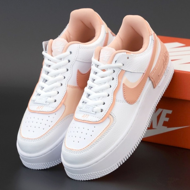 Женские кроссовки в стиле Nike Air Force 1 Shadow, кожа, белый, персиковый, Вьетнам 37, Разные цвета
Женские кроссовки в стиле Nike Air Force 1 Shadow, кожа, белый, персиковый, Вьетнам 37, Разные цвета