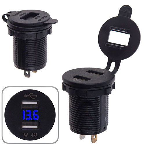 Автомобильное зарядное устройство 2 USB 12-24V врезное в планку + вольтметр (10254 USB-12-24V 4.2A BLU)
Автомобильное зарядное устройство 2 USB 12-24V врезное в планку + вольтметр (10254 USB-12-24V 4.2A BLU)