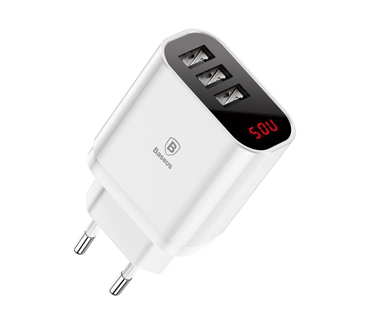Сетевое зарядное устройство Baseus MIRROR TRAVELER INTELLIGENT DIGITAL DISPLAY 3.4A 3USB (white), Белый
Сетевое зарядное устройство Baseus MIRROR TRAVELER INTELLIGENT DIGITAL DISPLAY 3.4A 3USB (white), Белый