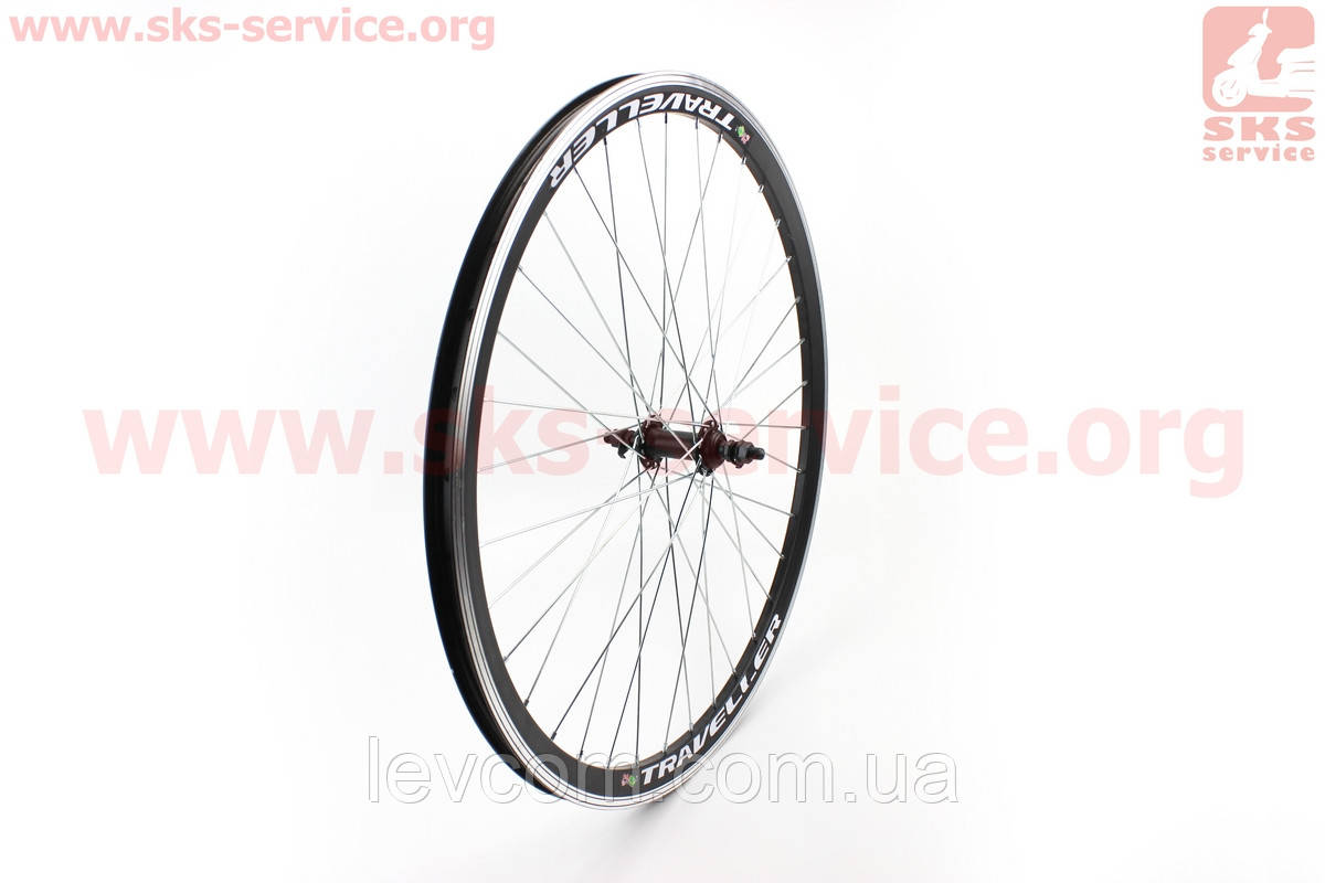 Колесо 26" переднее MTB обод алюминиевый, втулка 14Gx36H черная в сборе, крепл. гайка "ТRAVELLER"
Колесо 26" переднее MTB обод алюминиевый, втулка 14Gx36H черная в сборе, крепл. гайка "ТRAVELLER"