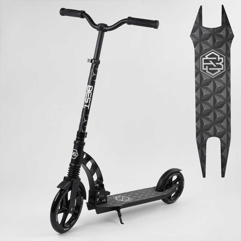 Самокат двухколесный Best Scooter с PU колесами, 1 амортизатором Black (99664), Черный
Самокат двухколесный Best Scooter с PU колесами, 1 амортизатором Black (99664), Черный