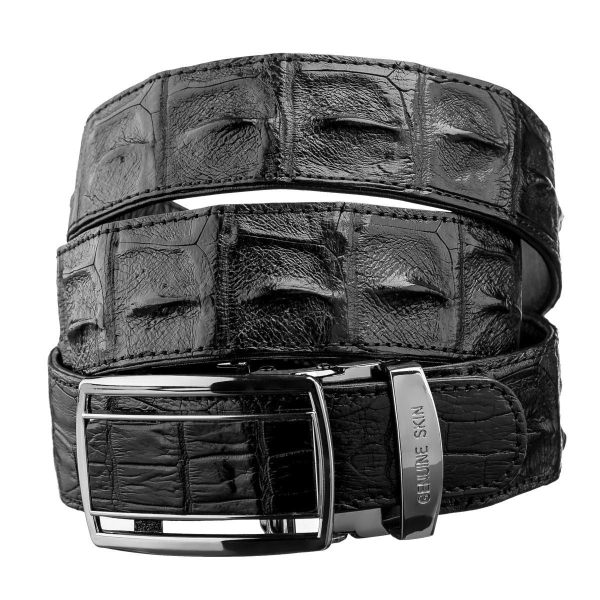 Ремень-автомат CROCODILE LEATHER 18236 из натуральной кожи крокодила (каймана) Черный
Ремень-автомат CROCODILE LEATHER 18236 из натуральной кожи крокодила (каймана) Черный