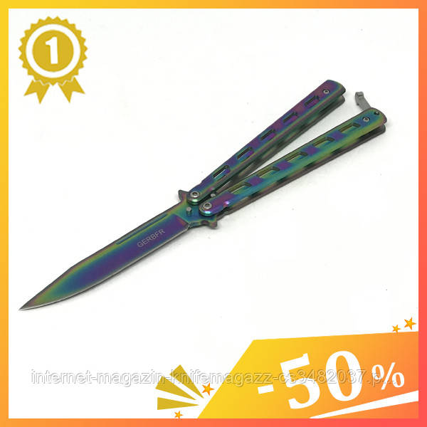 Нож бабочка GERBR 22,5см АК-59 градиент.Балисонг.Butterfly flipping knife.Складной нож.Нож из кс го cs go fade, Разные цвета
Нож бабочка GERBR 22,5см АК-59 градиент.Балисонг.Butterfly flipping knife.Складной нож.Нож из кс го cs go fade, Разные цвета