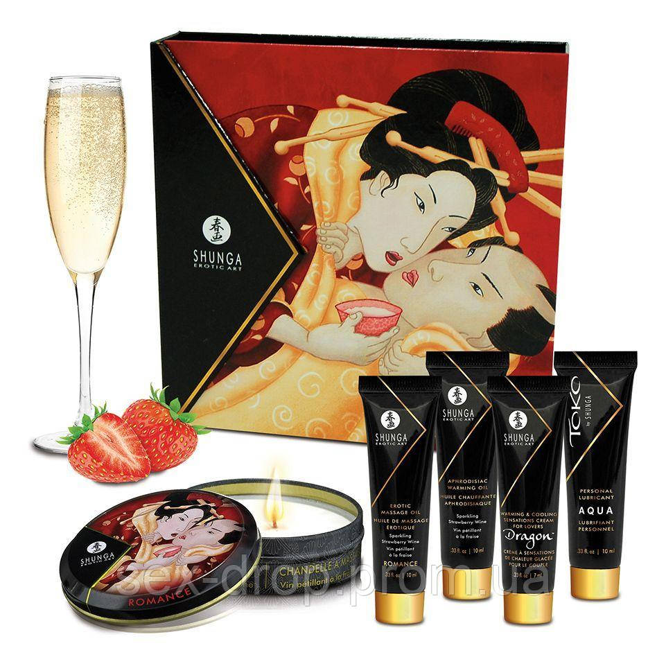 Подарочный набор Shunga GEISHAS SECRETS - Sparkling Strawberry Wine: для шикарной ночи вдвоем
Подарочный набор Shunga GEISHAS SECRETS - Sparkling Strawberry Wine: для шикарной ночи вдвоем