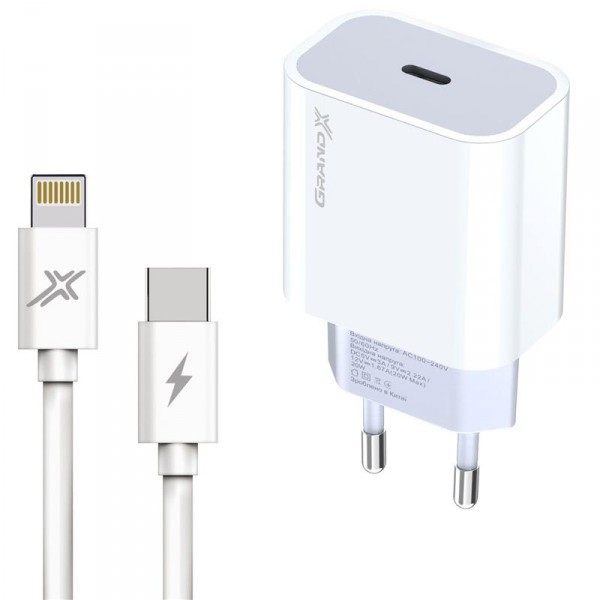 Сетевое зарядное устройство Grand-X (1xUSB-C 20W) White (CH-770L) + кабель Lightning, Белый
Сетевое зарядное устройство Grand-X (1xUSB-C 20W) White (CH-770L) + кабель Lightning, Белый