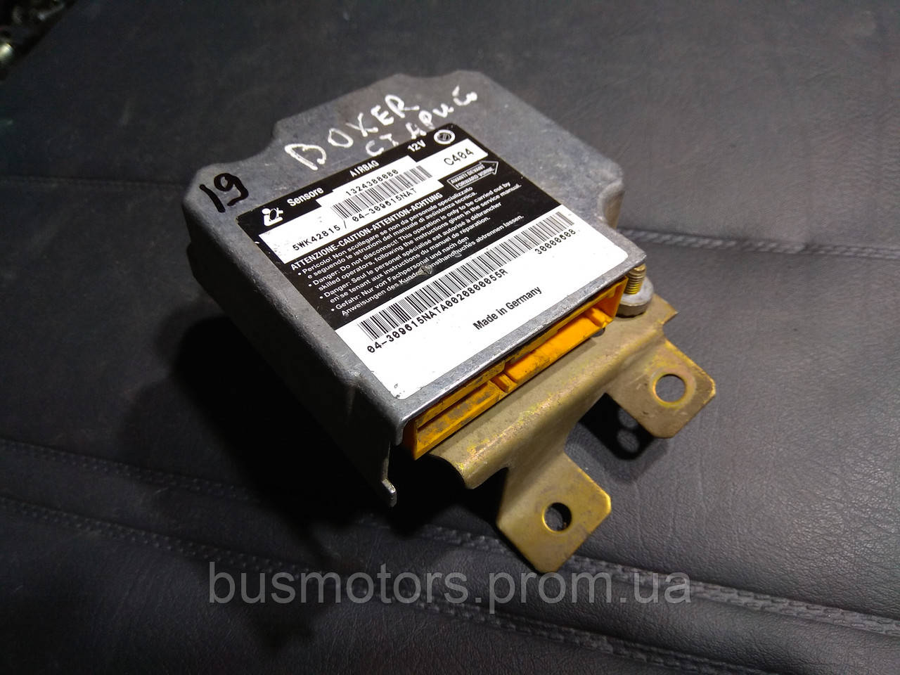 Блок управления подушками безопасности (ЭБУ AIRBAG) Peugeot Boxer (1994-2002) - 5WK42815 , 1324388080
Блок управления подушками безопасности (ЭБУ AIRBAG) Peugeot Boxer (1994-2002) - 5WK42815 , 1324388080