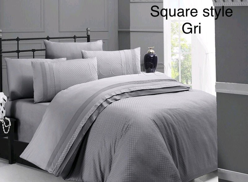 Постельное белье из сатина deluxe "Square Style Gri" евро-размер Issi Home Турция серый
Постельное белье из сатина deluxe "Square Style Gri" евро-размер Issi Home Турция серый