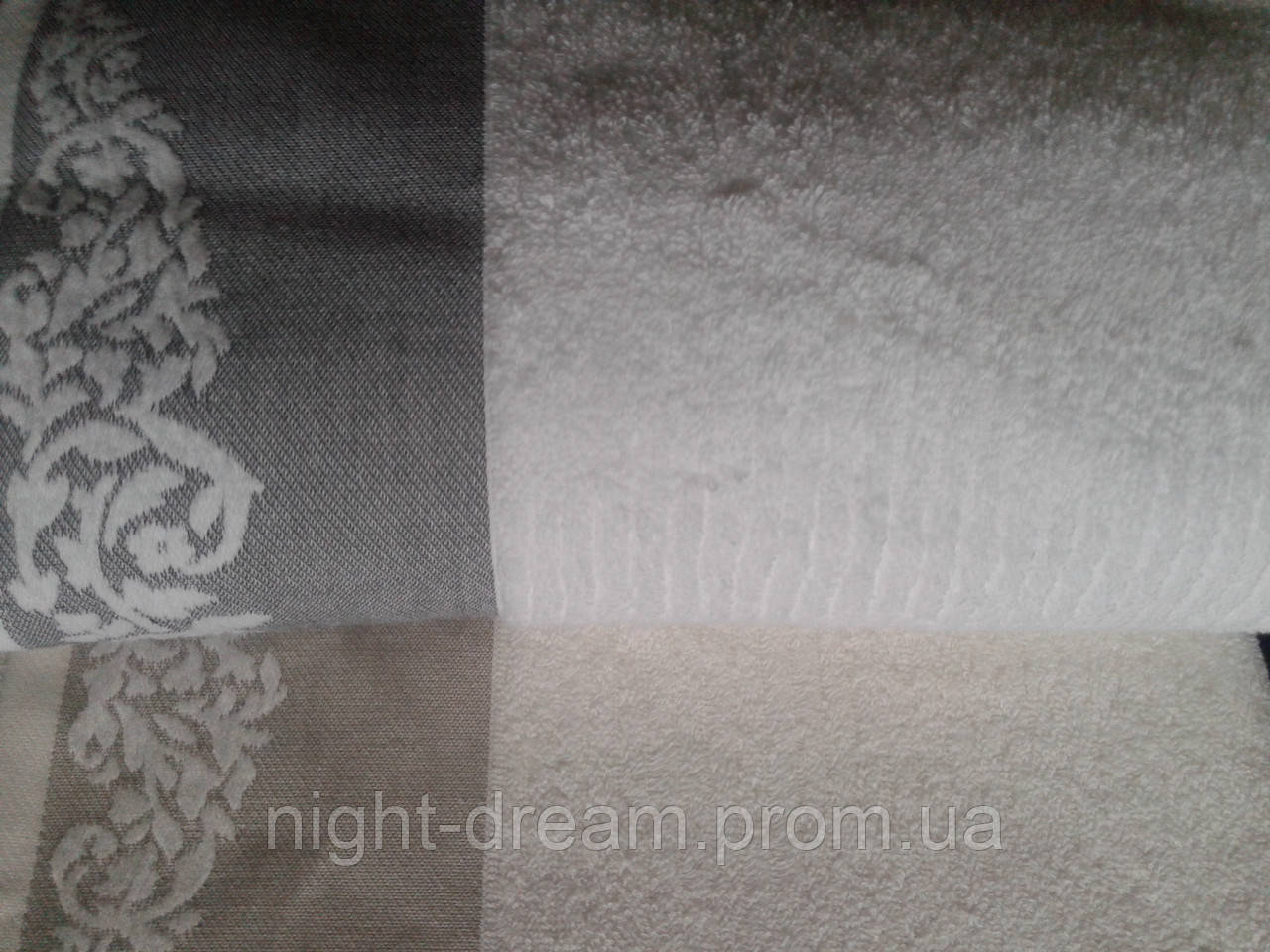 Полотенце махровое 30х50 BONCASA  Alisia 1792/2178FE белое с серым