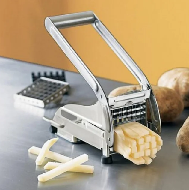 Измельчитель овощей картофелерезка Potato Chipper, картофелерезка стальная с 2 насадками для картошки фри
Измельчитель овощей картофелерезка Potato Chipper, картофелерезка стальная с 2 насадками для картошки фри