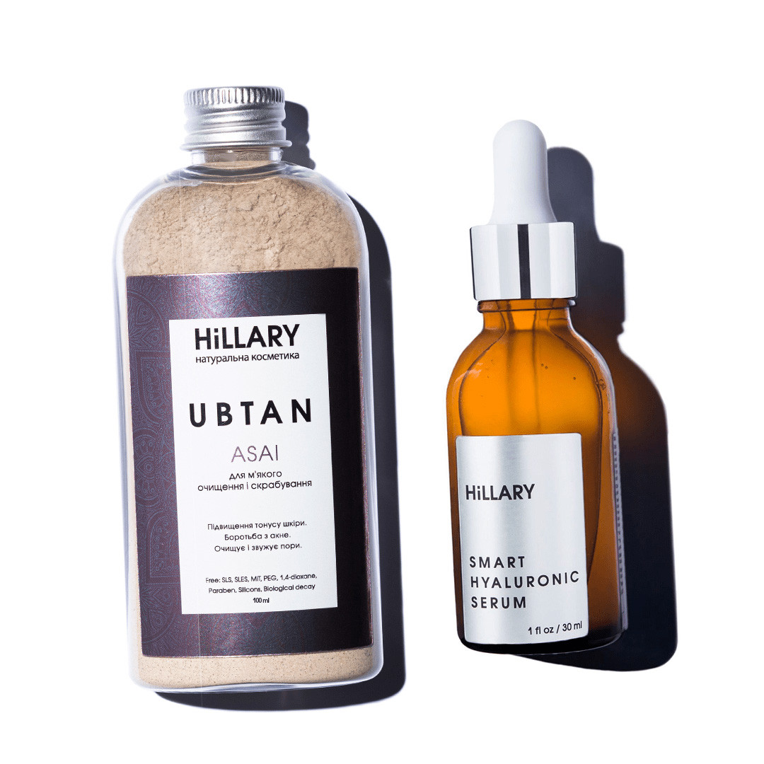 Убтан Hillary ASAI UBTAN, 100 мл + Гіалуронова сироватка Hillary Smart Hyaluronic, 30 мл
Убтан Hillary ASAI UBTAN, 100 мл + Гіалуронова сироватка Hillary Smart Hyaluronic, 30 мл