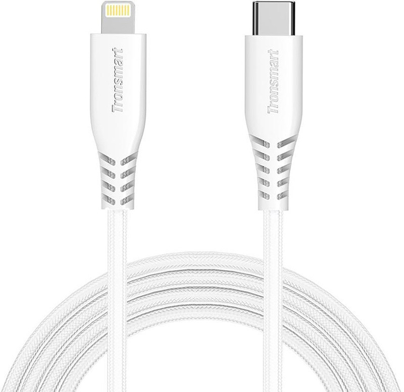 Кабель Tronsmart Type-C to Lightning 1.2m LCC06 Double Braided Nylon 4FT Cable White #I/S, Белый
Кабель Tronsmart Type-C to Lightning 1.2m LCC06 Double Braided Nylon 4FT Cable White #I/S, Белый