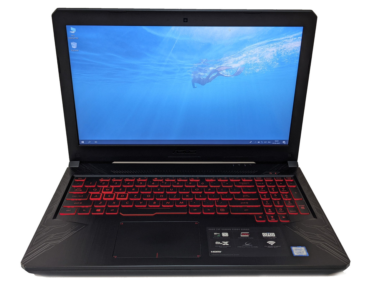 Игровой ноутбук ASUS TUF FX504 120Ghz i7-8750H/8GB/256SSD/Nvidia GTX1060-6Gb Refubrished, Черный
Игровой ноутбук ASUS TUF FX504 120Ghz i7-8750H/8GB/256SSD/Nvidia GTX1060-6Gb Refubrished, Черный
