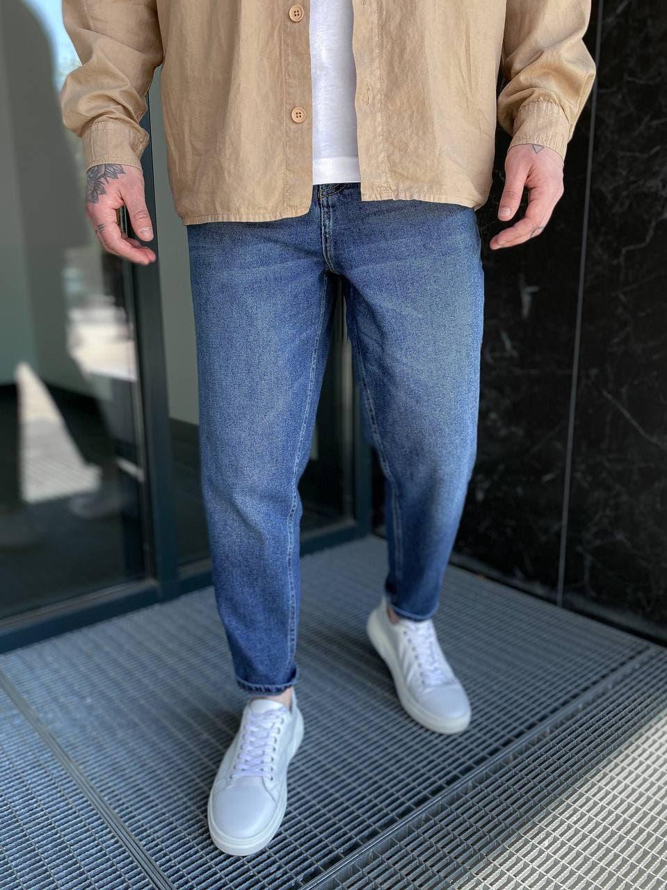 

Мужские стильные качественные джинсы МОМ (синие). Мужские турецкие джинсы 30