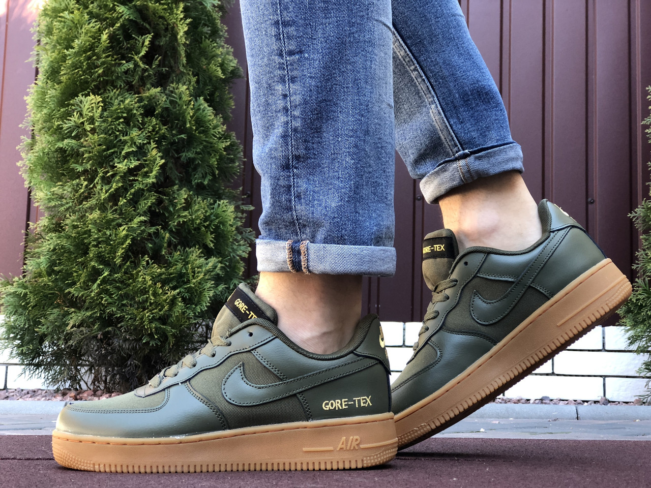 Кроссовки мужские Nike Air Force GORE-TEX хаки, Найк Аир Форс, натуральная кожа, текстиль, код SD-10476 44
Кроссовки мужские Nike Air Force GORE-TEX хаки, Найк Аир Форс, натуральная кожа, текстиль, код SD-10476 44