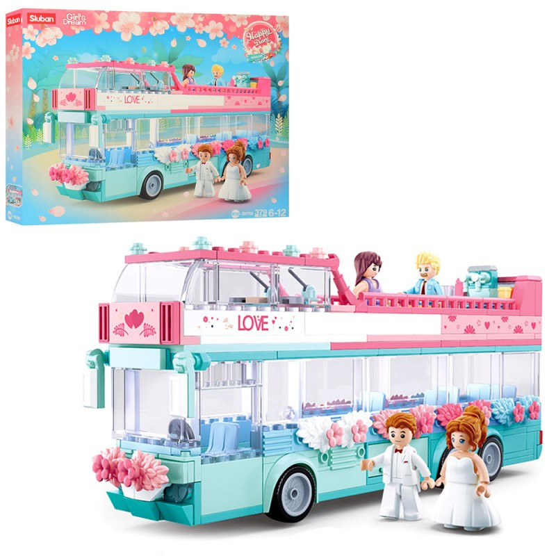 Конструктор SLUBAN M38-B0769 "Girls Dreams": весілля, автобус, посуд, фігурки, 379 дет.
Конструктор SLUBAN M38-B0769 "Girls Dreams": весілля, автобус, посуд, фігурки, 379 дет.