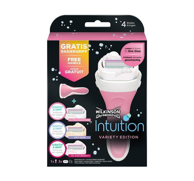 Женский бритвенный набор Wilkinson Intuition Variety Edition (станок + 3 кассеты) (01615)
Женский бритвенный набор Wilkinson Intuition Variety Edition (станок + 3 кассеты) (01615)