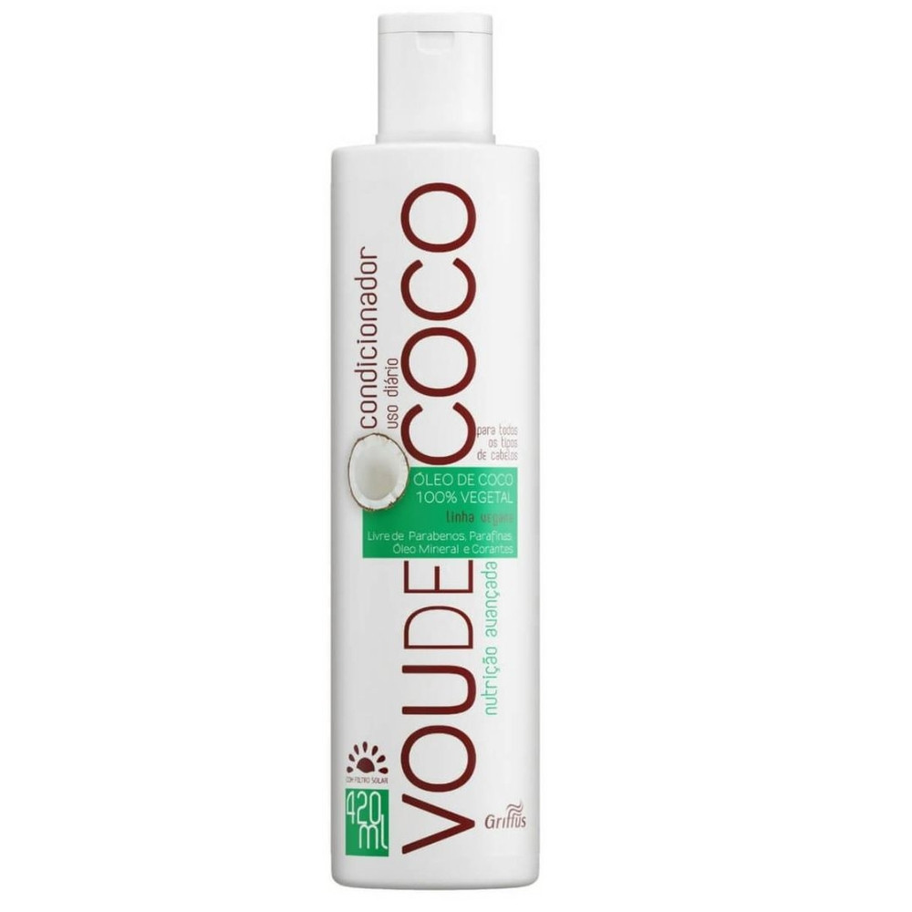 Кондиционер для восстановления волос Griffus Condicionador Vou de Coco 420ml
Кондиционер для восстановления волос Griffus Condicionador Vou de Coco 420ml
