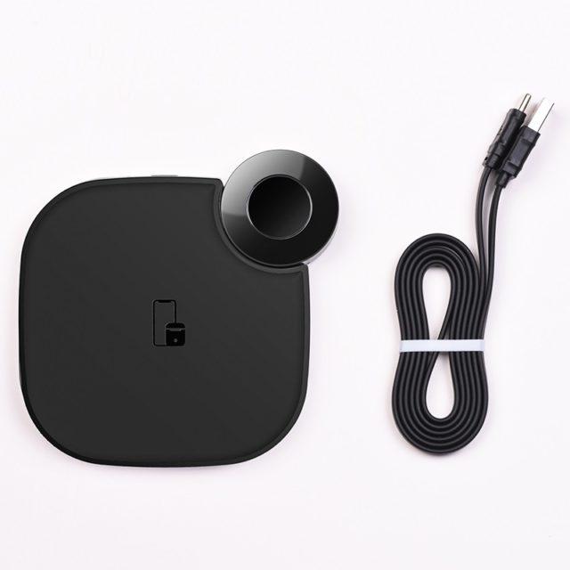 Беспроводное зарядное устройство Hoco S5 Rich power 2-in-1 wireless charger Black, Черный
Беспроводное зарядное устройство Hoco S5 Rich power 2-in-1 wireless charger Black, Черный