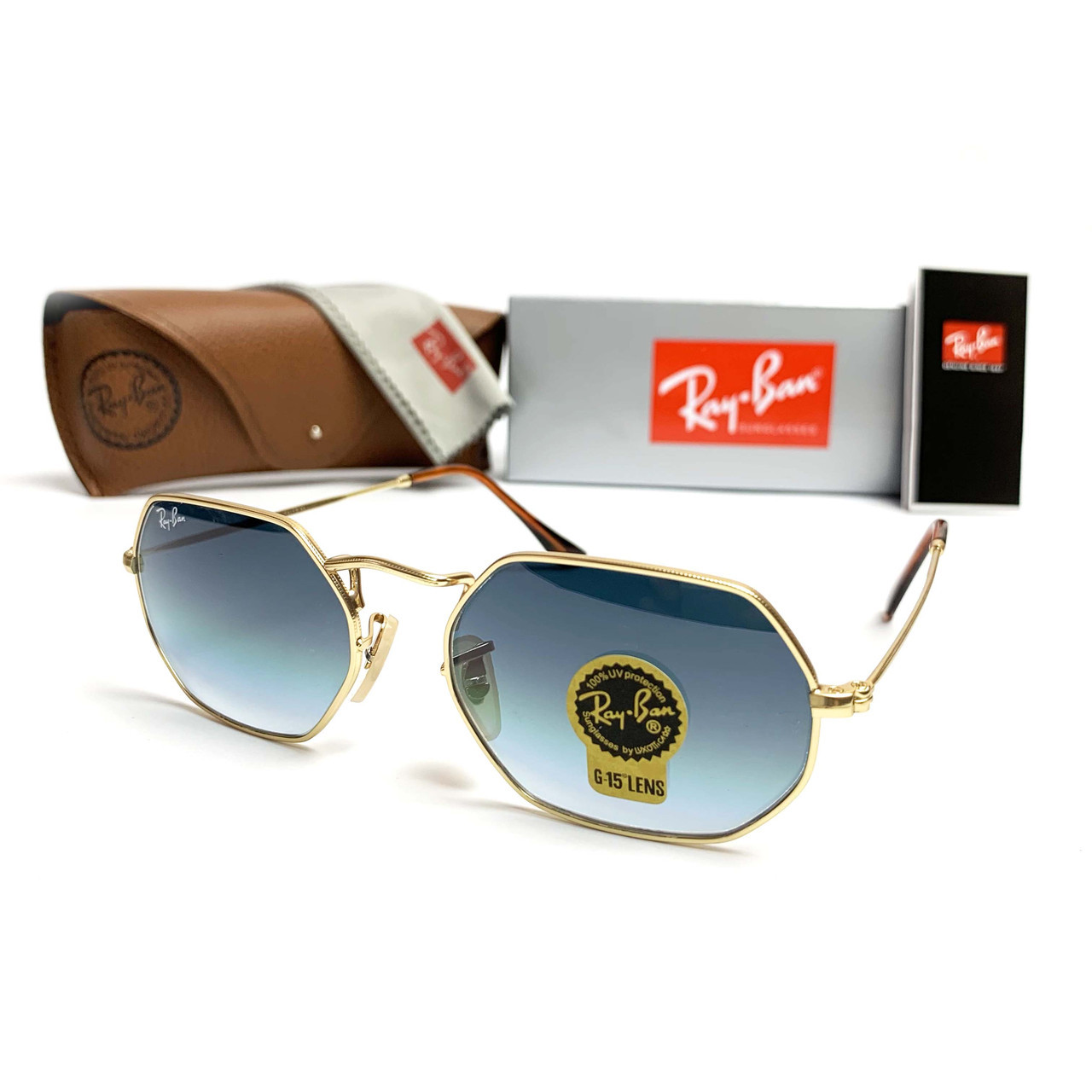 Солнцезащитные Очки Ray Ban Octagonal Минеральное Стекло голубые, Золотистый
Солнцезащитные Очки Ray Ban Octagonal Минеральное Стекло голубые, Золотистый