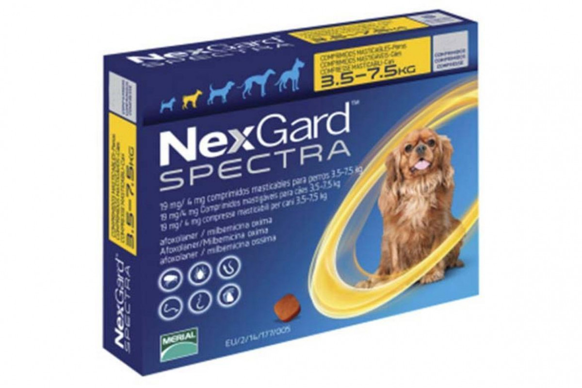 Таблетки NexGard Spectra(Нексгард Спектра) против паразитов для собак S, 3.5-7.5 кг, 1 таблетка
Таблетки NexGard Spectra(Нексгард Спектра) против паразитов для собак S, 3.5-7.5 кг, 1 таблетка