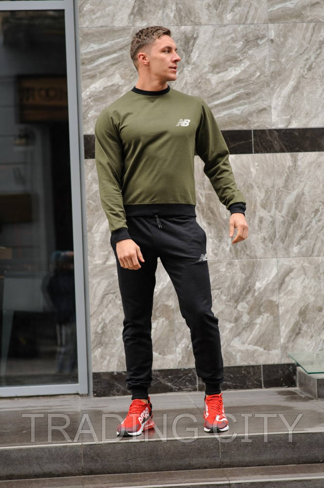 Мужской спортивный костюм New Balance (Нью Бэлэнс), оливковый свитшот (хаки) и черные штаны весна-осень, Оливковый свитшот;черные штаны
Мужской спортивный костюм New Balance (Нью Бэлэнс), оливковый свитшот (хаки) и черные штаны весна-осень, Оливковый свитшот;черные штаны